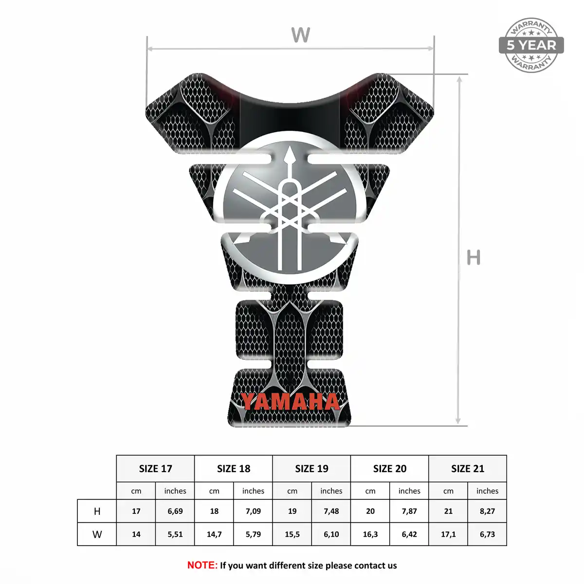 Yamaha Tank Pads Fuse Motorbike Refined Design