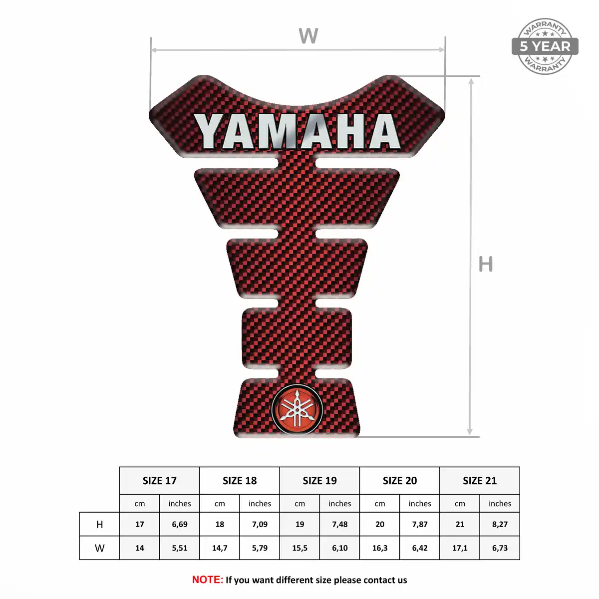 Yamaha Tank Pads Fuse Motorbike Sleek Style