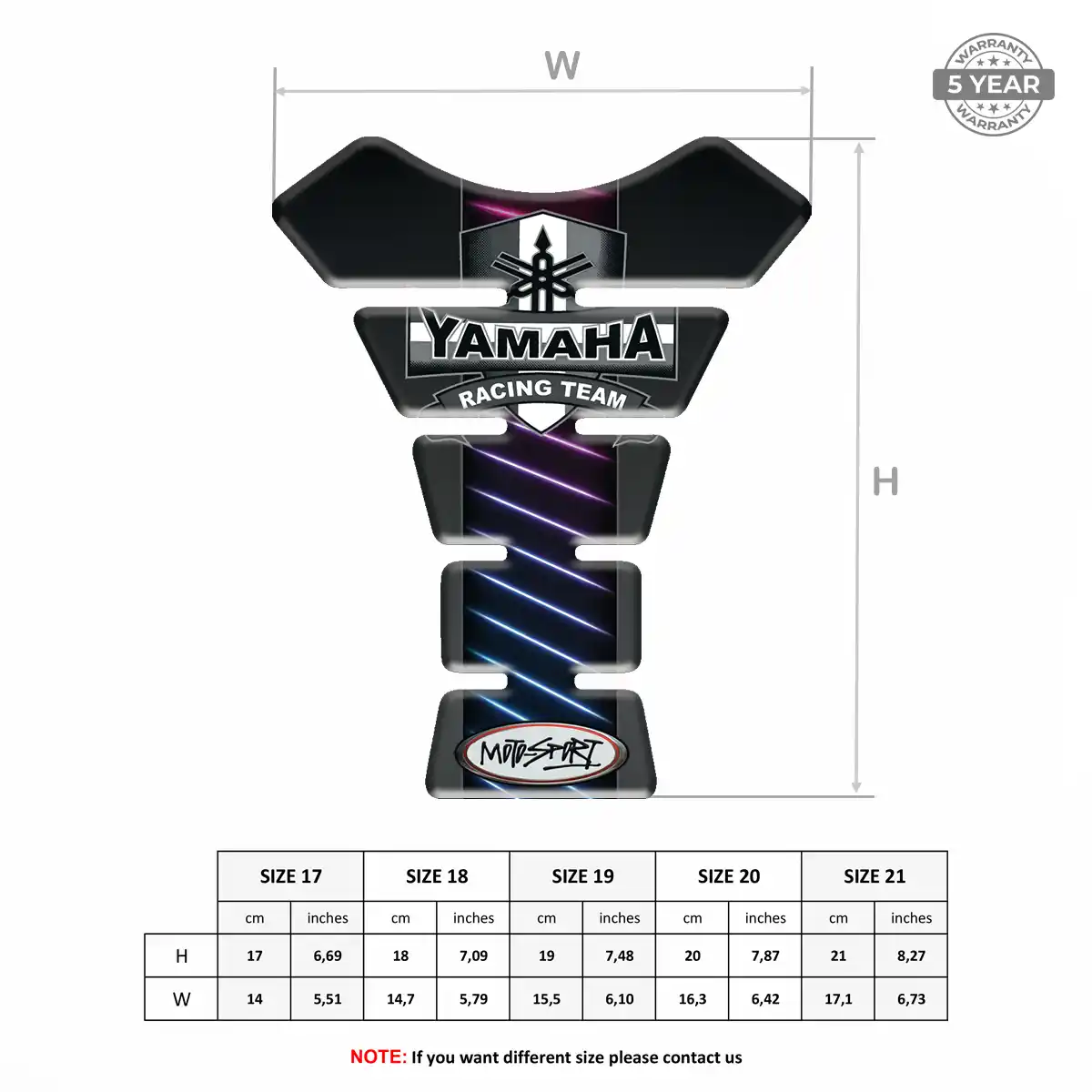 Yamaha Tank Pads Fuse Motorcycle Deluxe Edition
