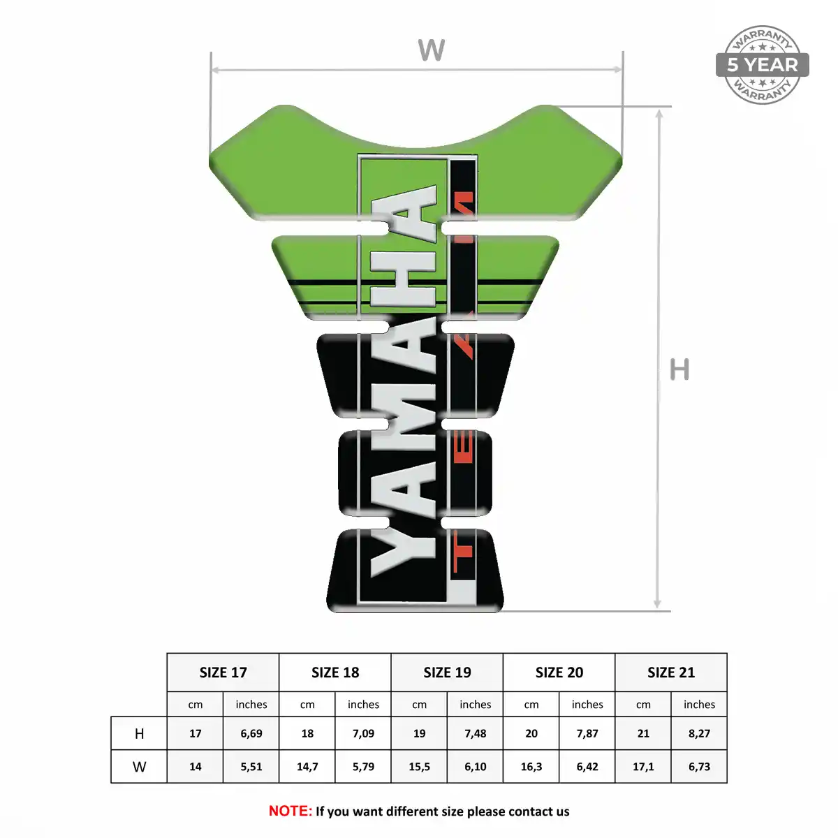 Yamaha Tank Pads Fuse Motorcycle Prestige Line