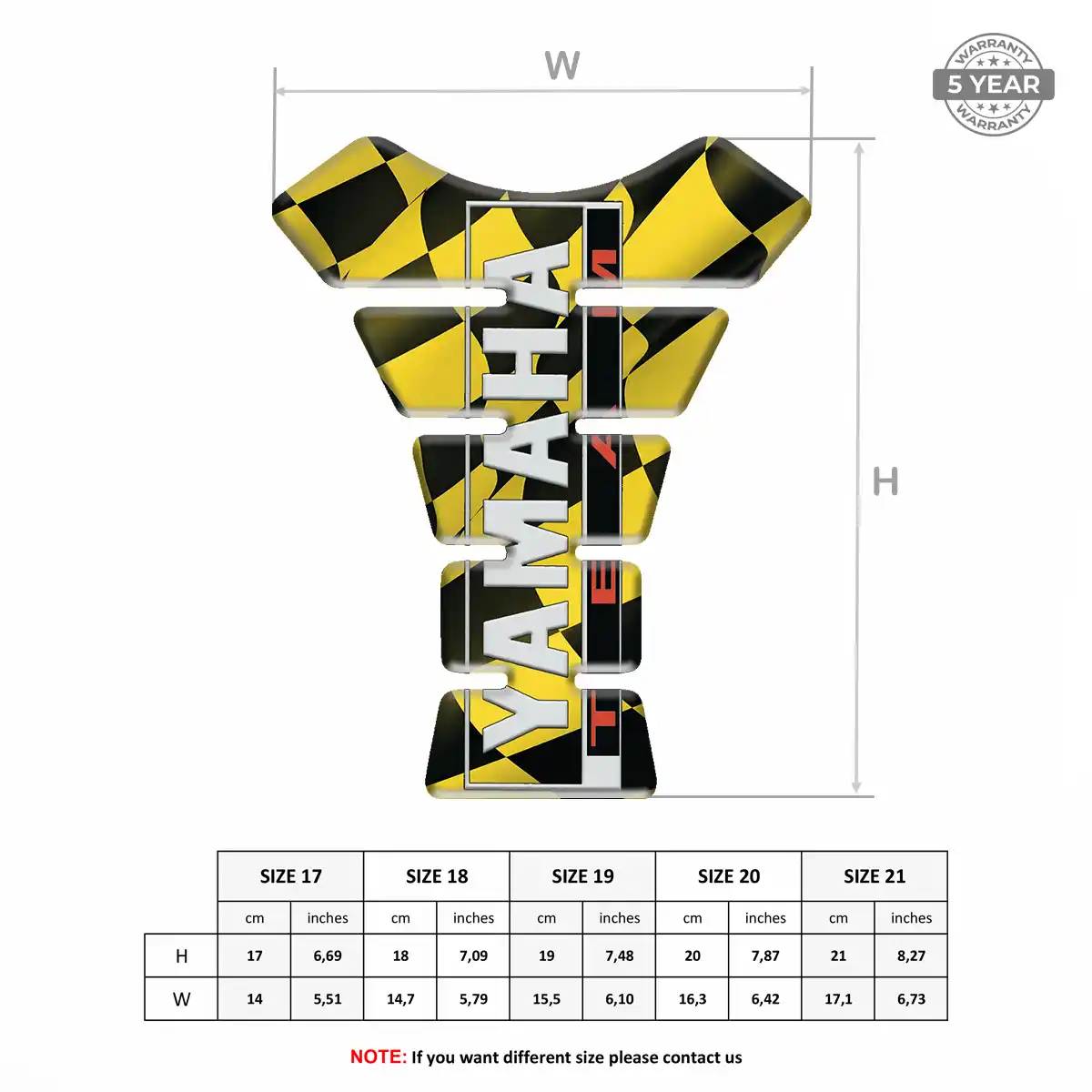 Yamaha Tank Pads Fuse Motorcycle Signature Grade