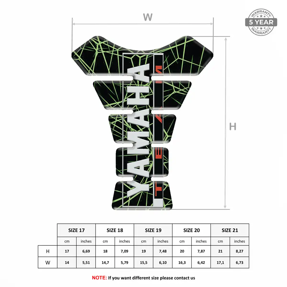 Yamaha Tank Pads Fuse Refined Design