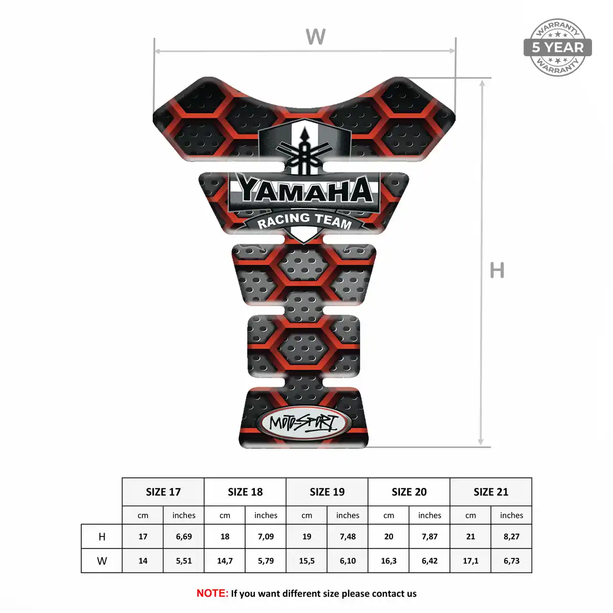Yamaha Tank Pads Guards Exclusive Series