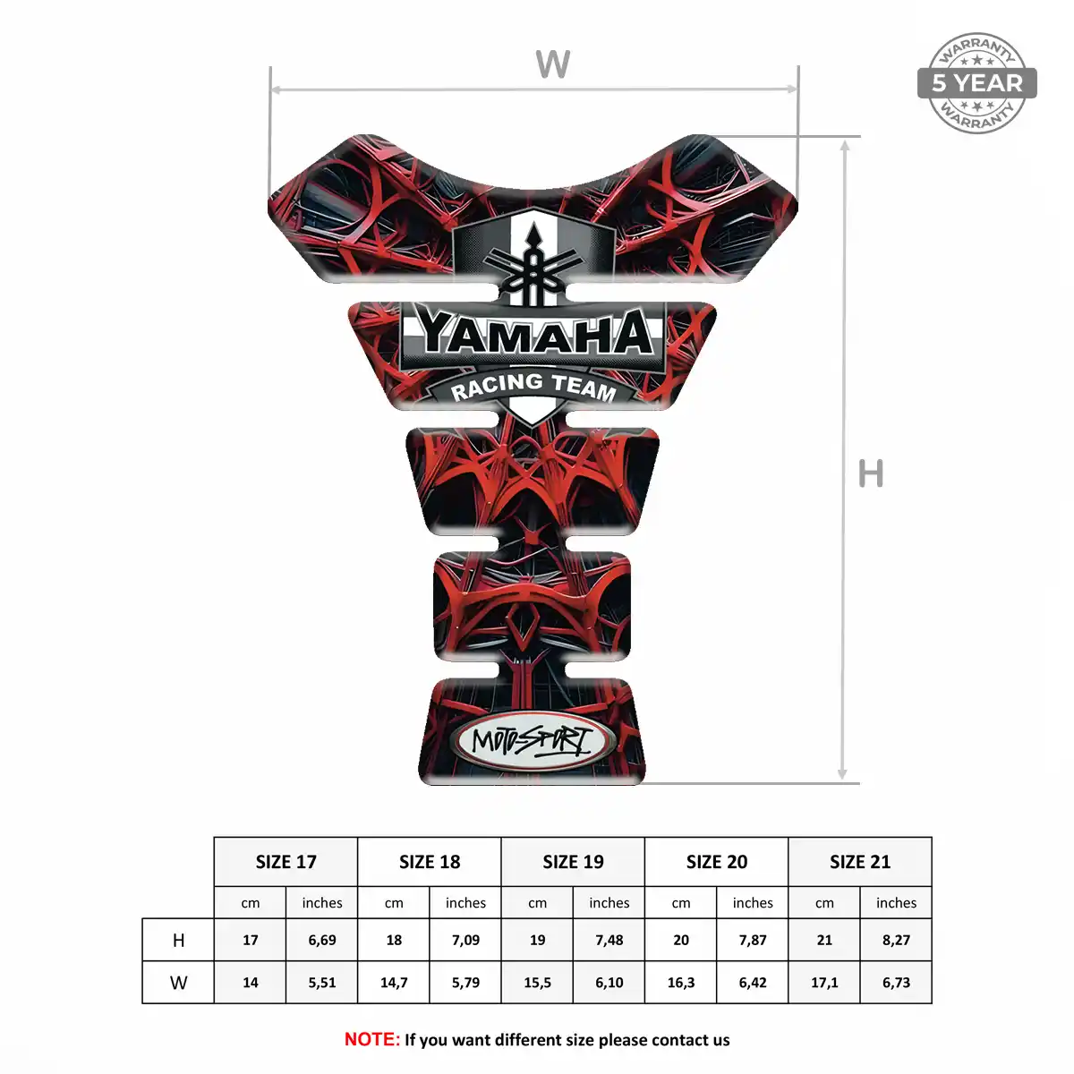 Yamaha Tank Pads Guards Motorbike Deluxe Edition