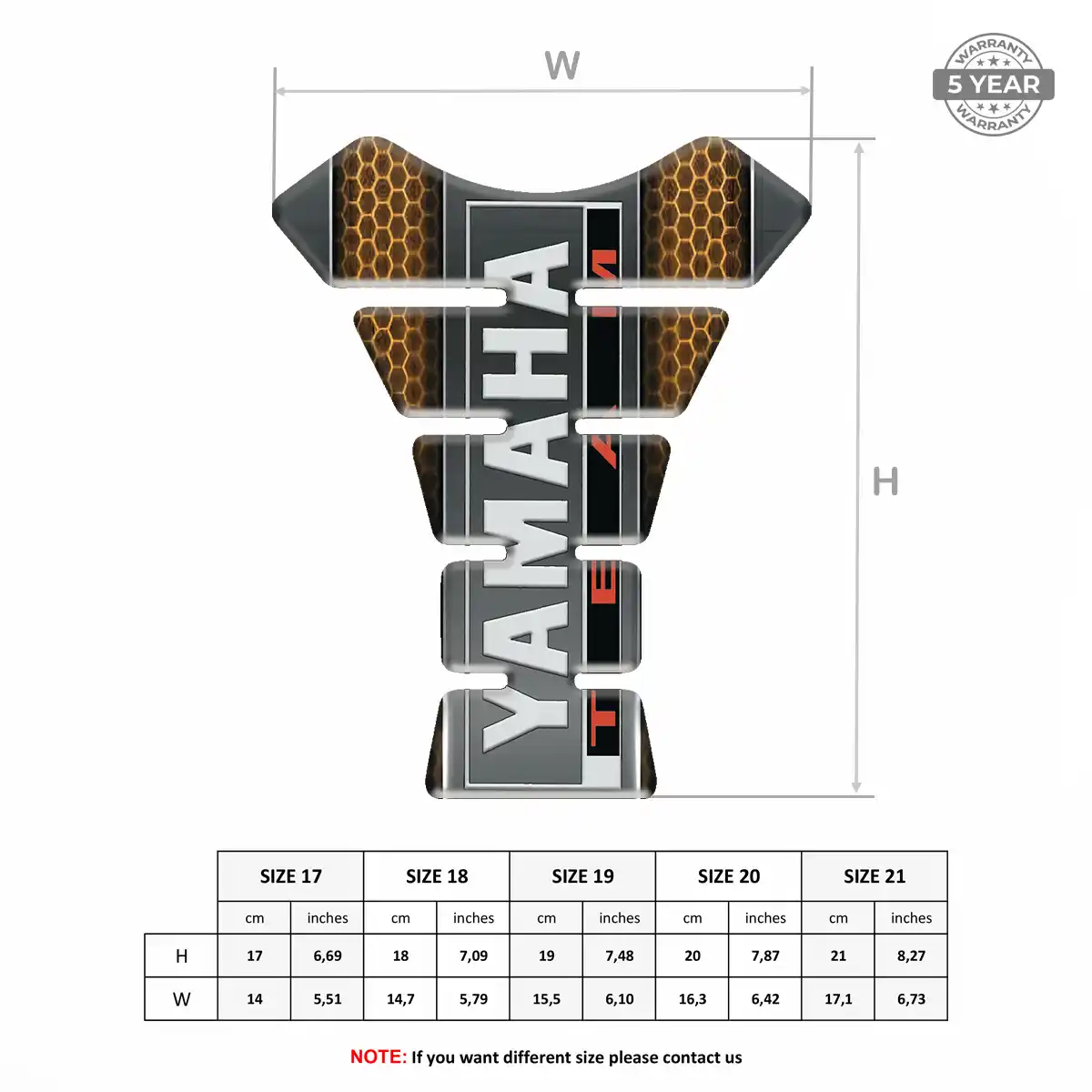 Yamaha Tank Pads Guards Motorbike Refined Design