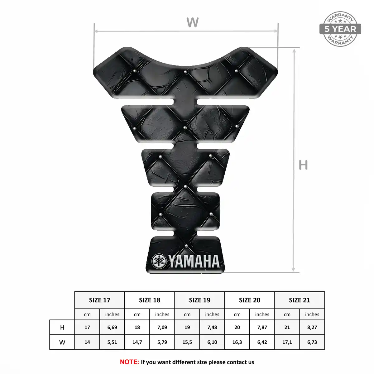Yamaha Tank Pads Guards Motorbike Sleek Style