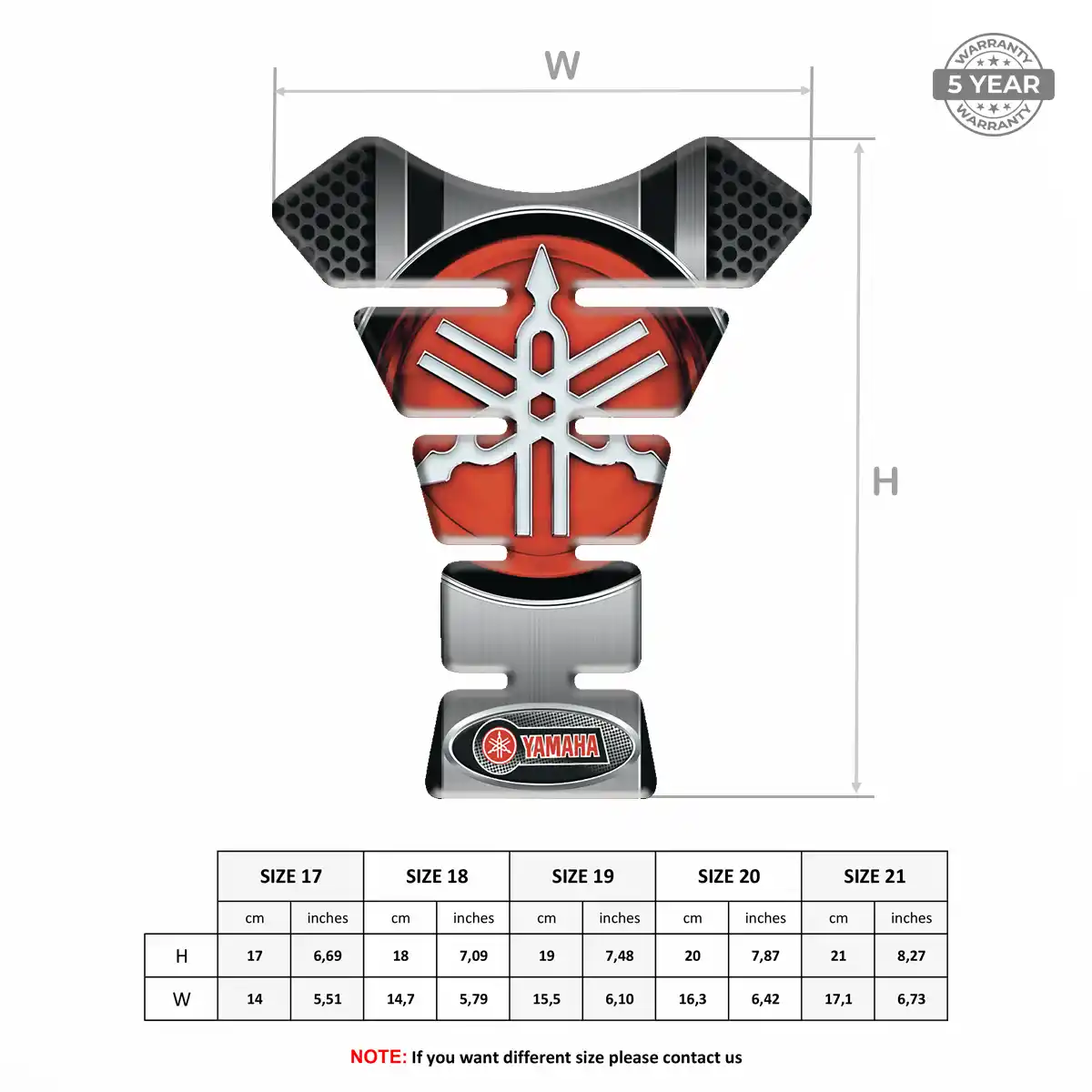 Yamaha Tank Pads Guards Motorbike Superior Craft