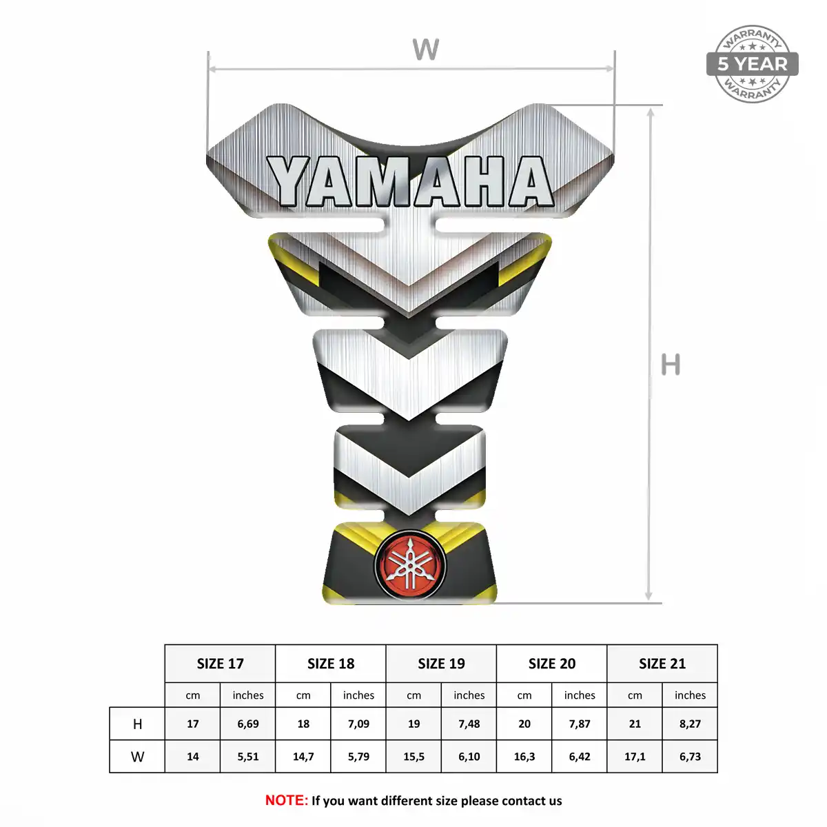 Yamaha Tank Pads Guards Motorcycle Deluxe Edition