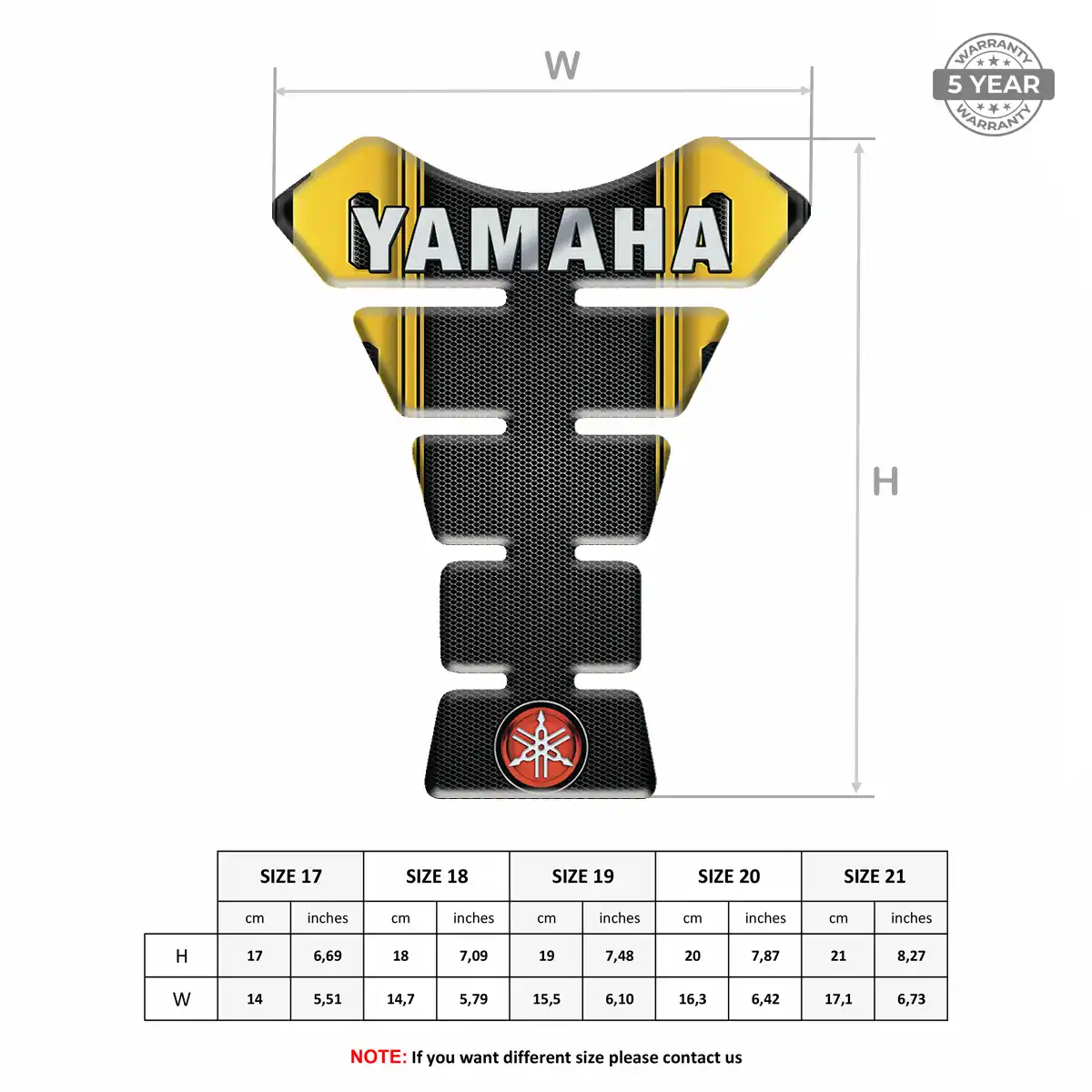 Yamaha Tank Pads Guards Motorcycle Prestige Line
