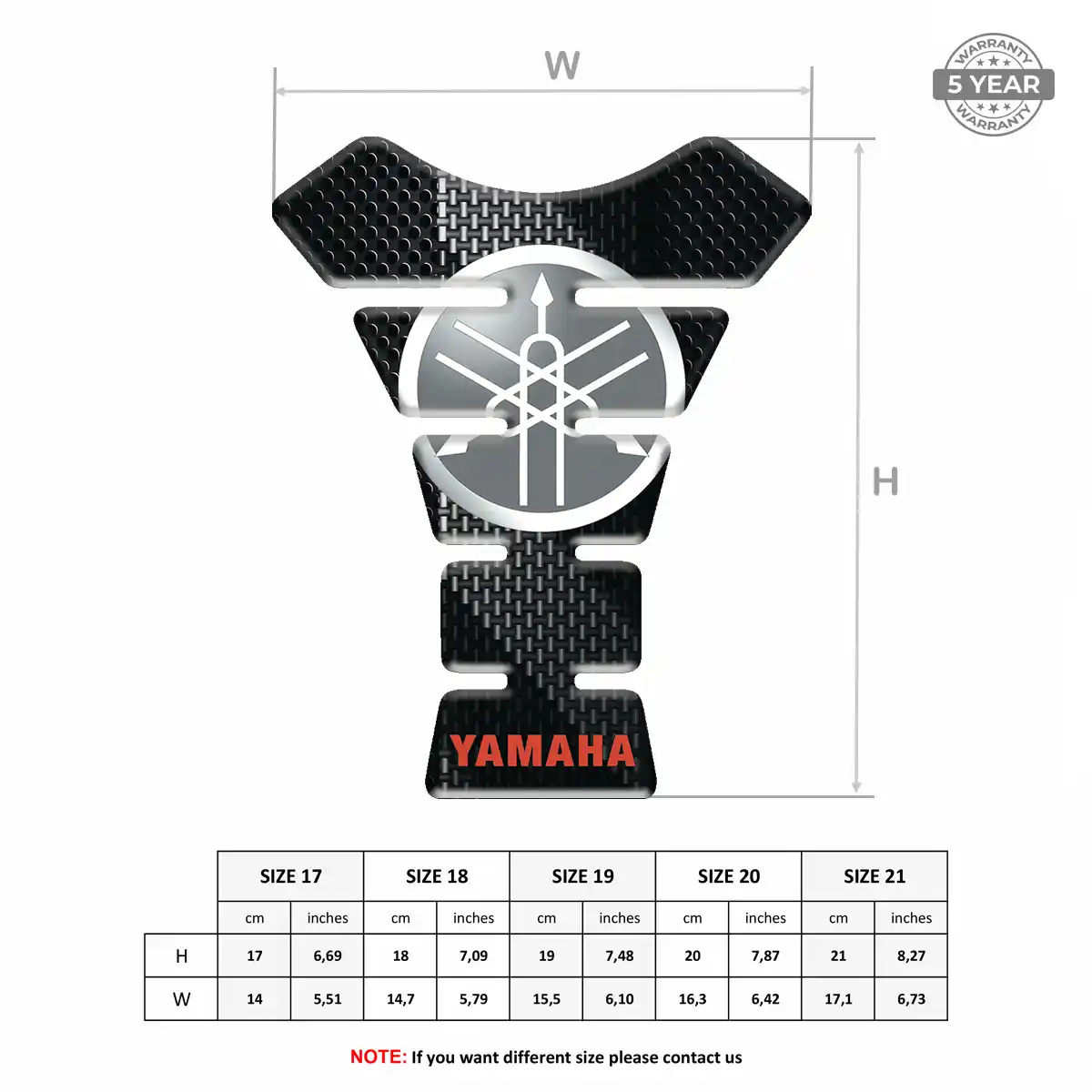 Yamaha Tank Pads Guards Motorcycle Refined Design