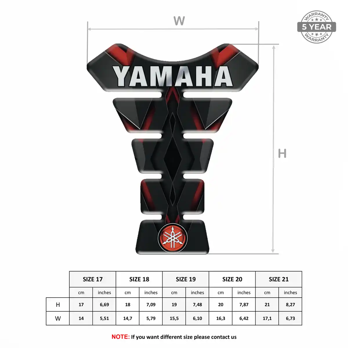 Yamaha Tank Pads Guards Motorcycle Signature Grade