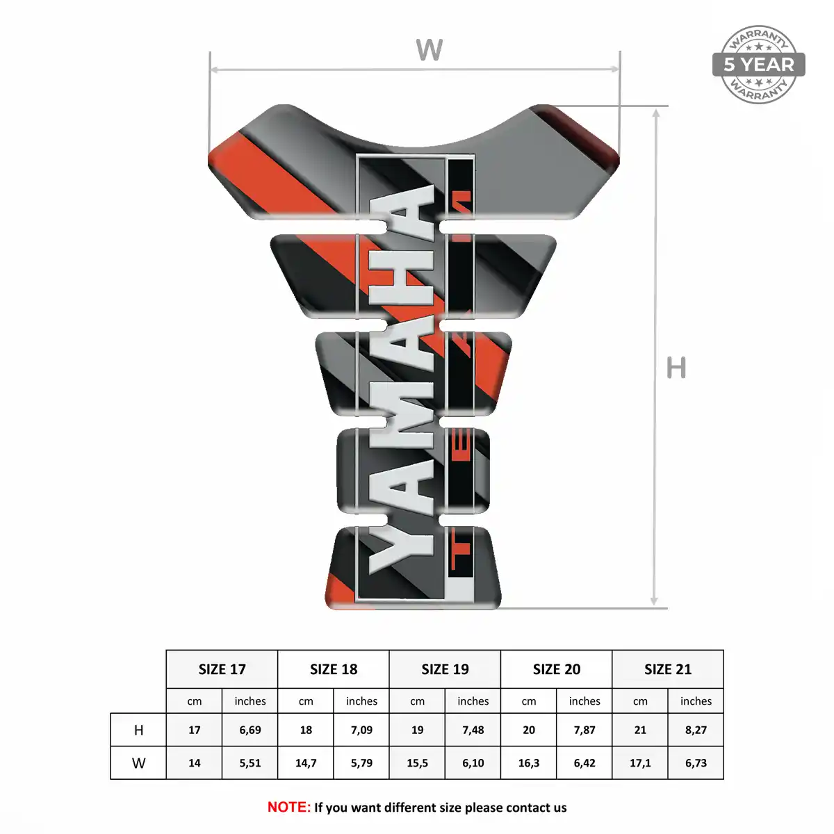 Yamaha Tank Pads Guards Motorcycle Sleek Style