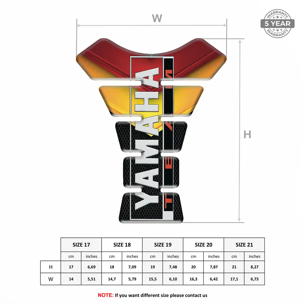 Yamaha Tank Pads Motorbike Elite Finish