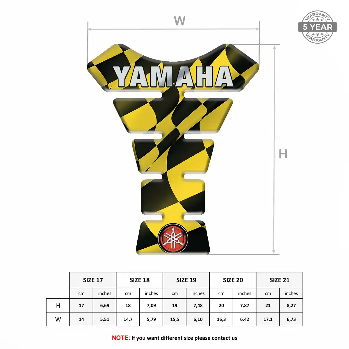 Yamaha Tank Pads Motorbike Refined Design