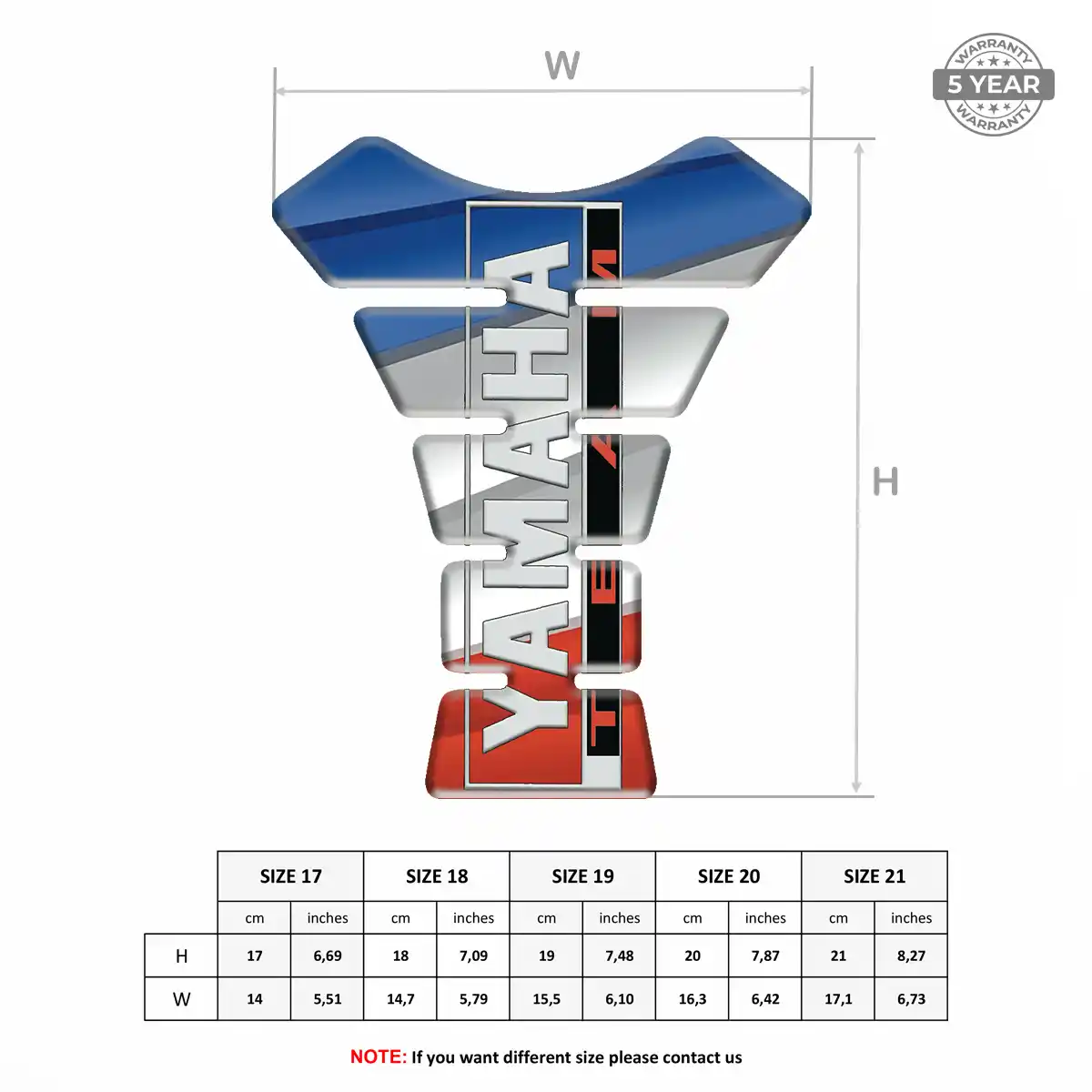 Yamaha Tank Pads Motorbike Signature Grade