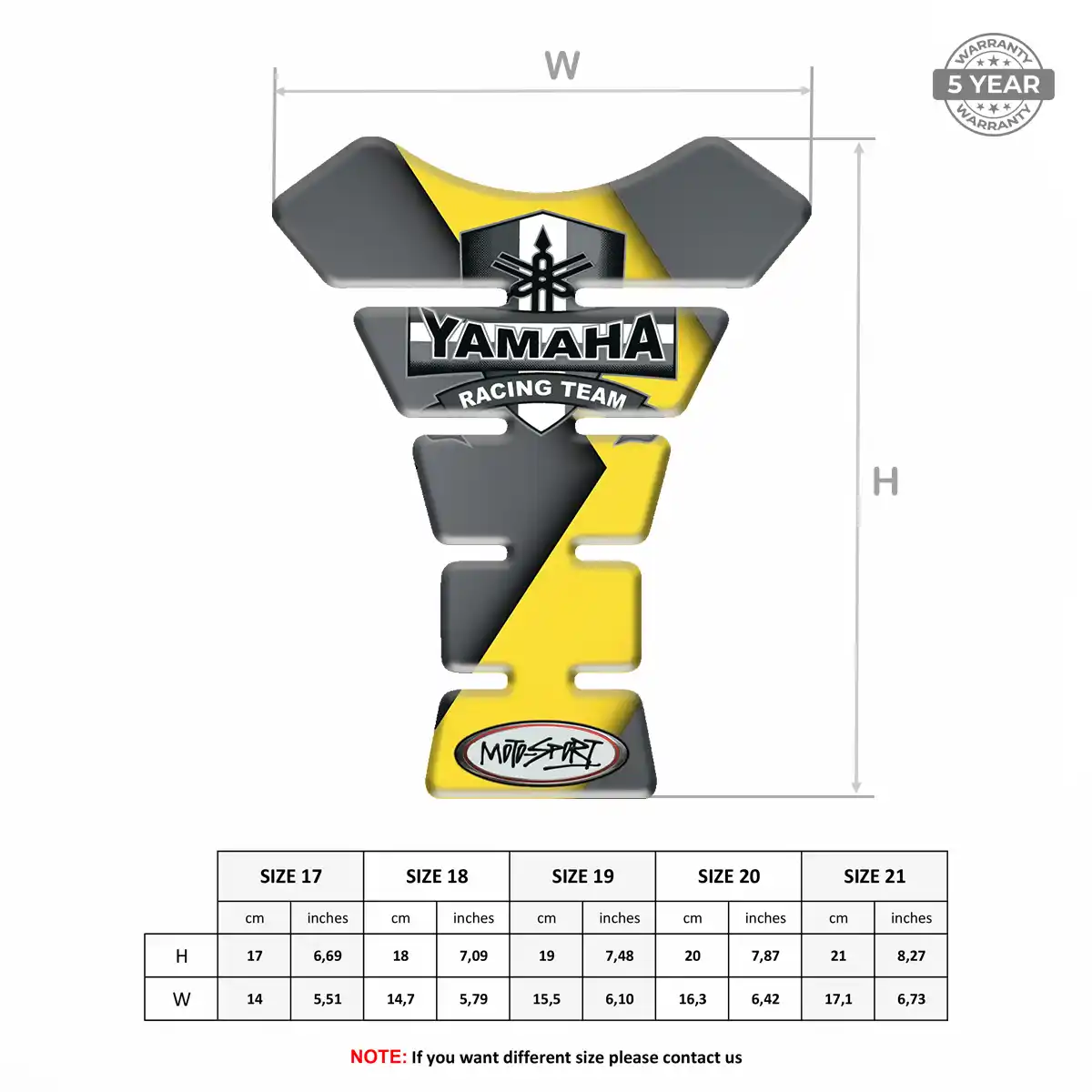Yamaha Tank Pads Motorcycle Deluxe Edition