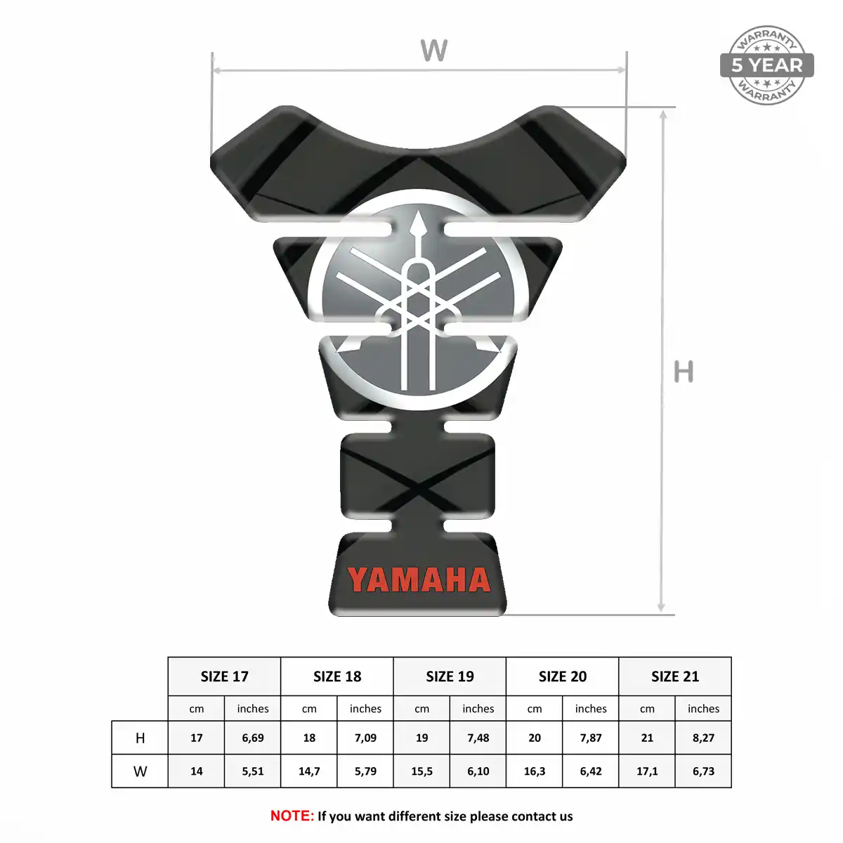 Yamaha Tank Pads Motorcycle Refined Design