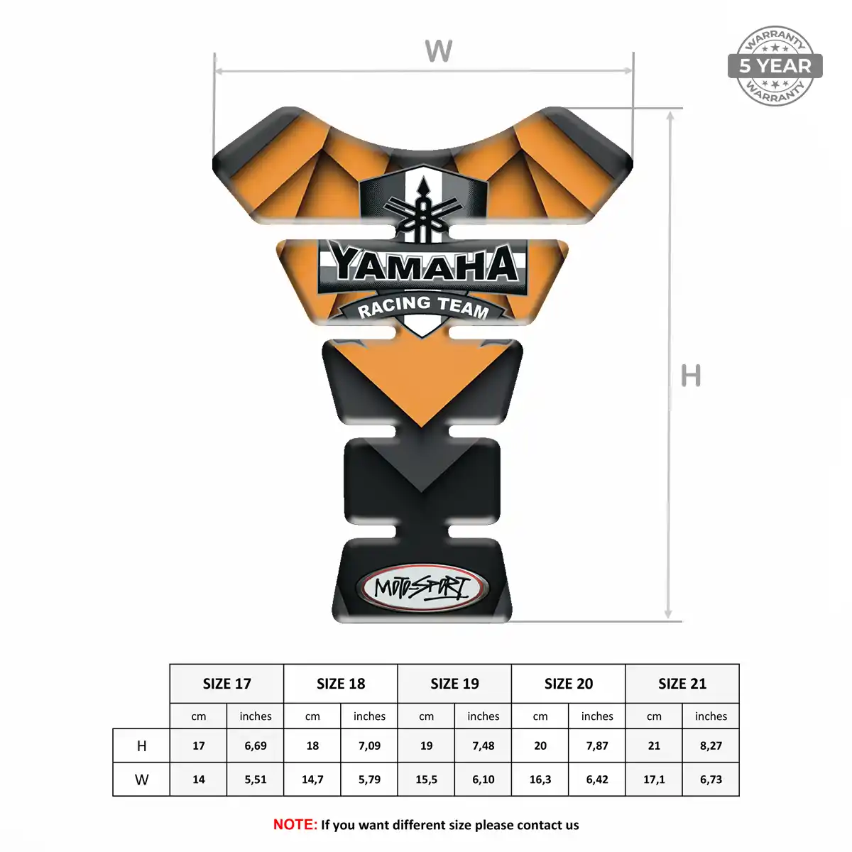 Yamaha Tank Pads Motorcycle Signature Grade
