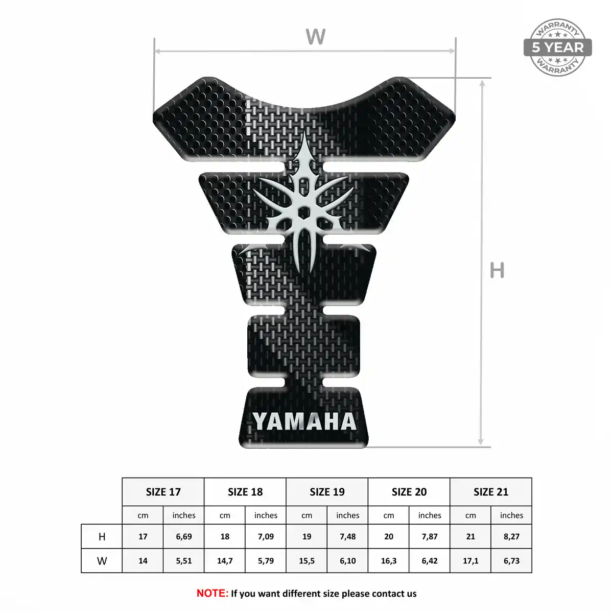 Yamaha Tank Pads Protector Motorbike Deluxe Edition