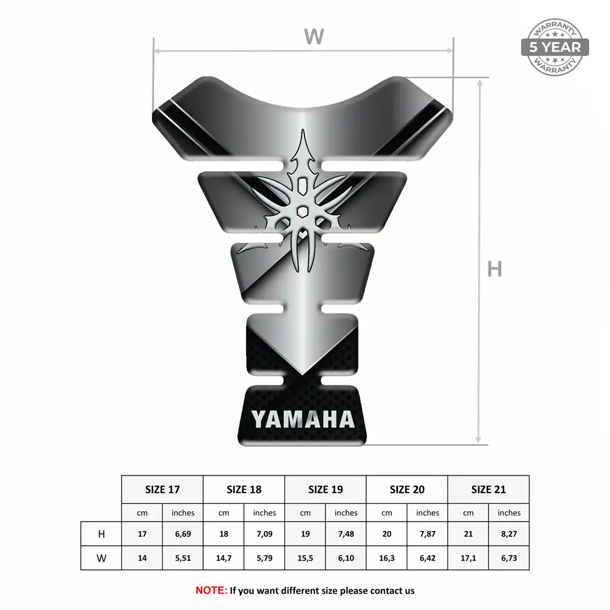 Yamaha Tank Pads Protector Motorbike Elite Finish