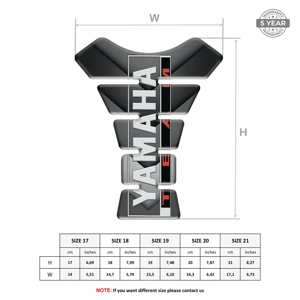 Yamaha Tank Pads Protector Motorbike Exclusive Series
