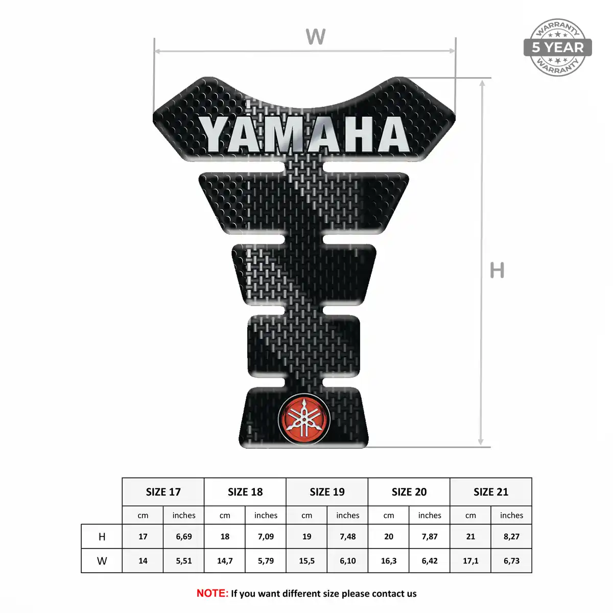 Yamaha Tank Pads Protector Motorbike Refined Design