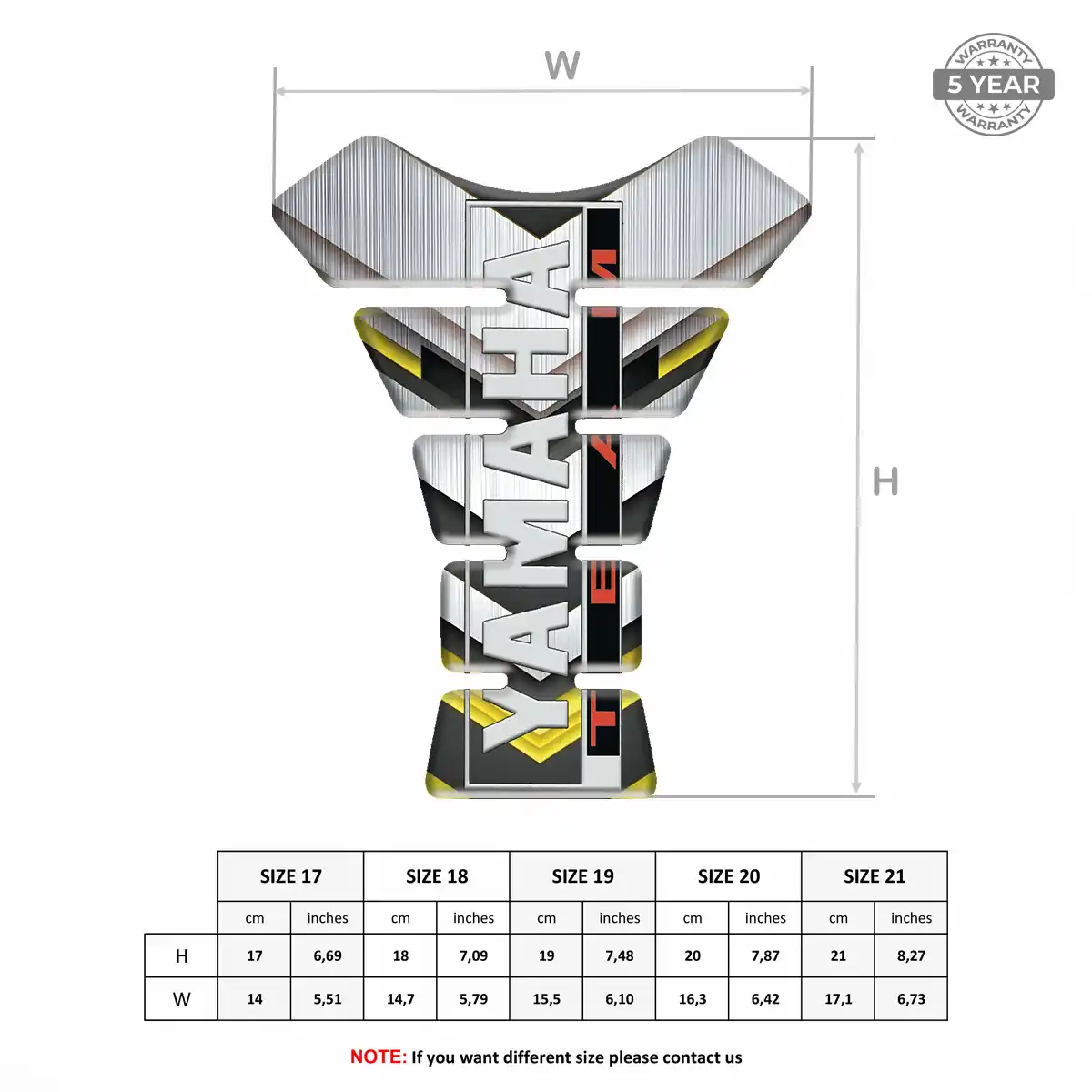 Yamaha Tank Pads Protector Motorcycle Elite Edition