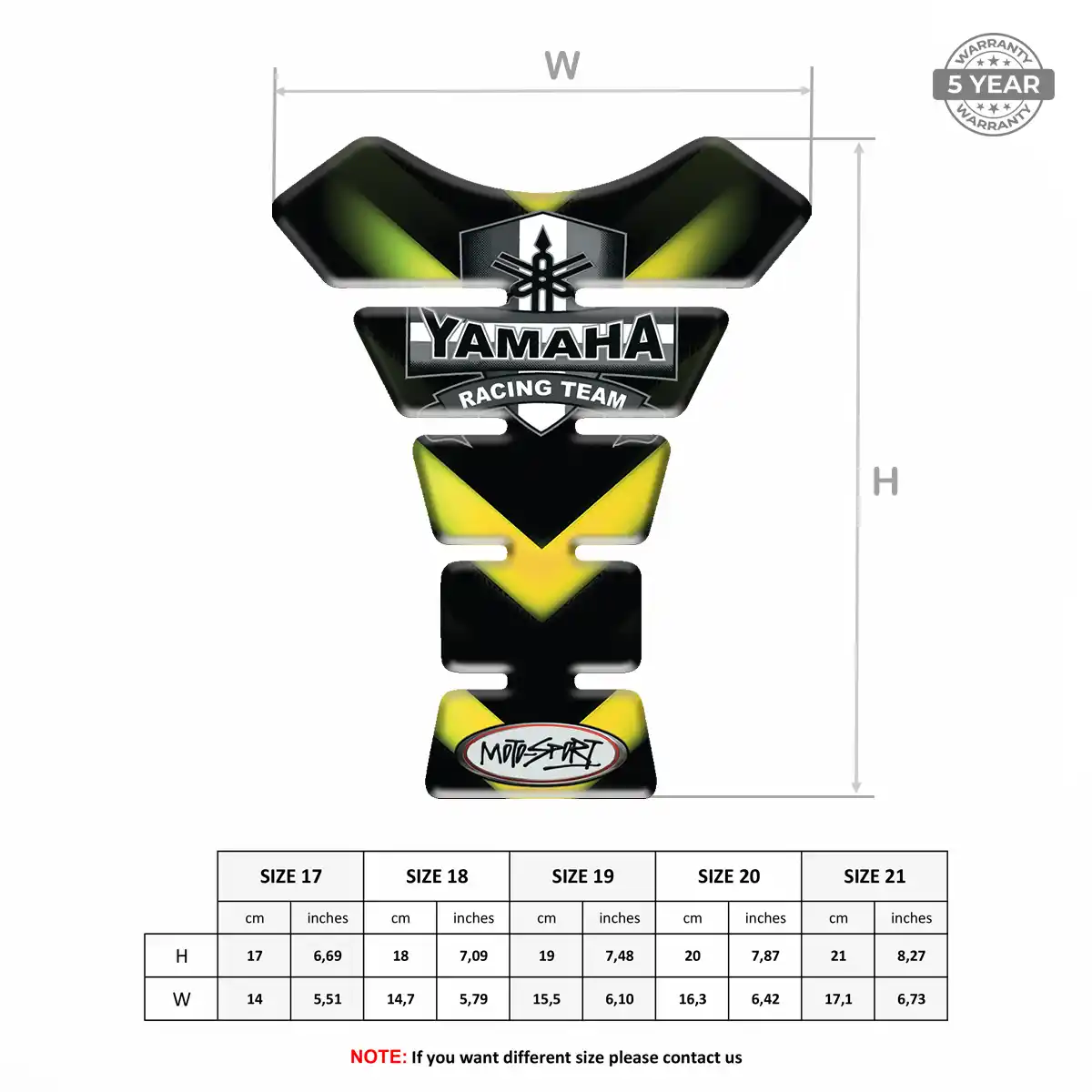 Yamaha Tank Pads Protector Motorcycle Prestige Line