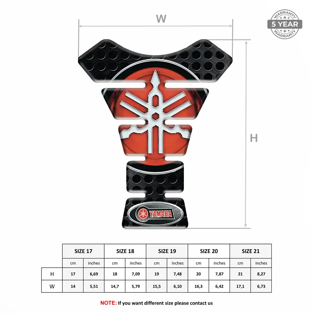 Yamaha Tank Pads Protector Motorcycle Refined Design