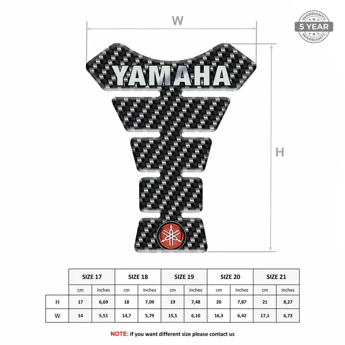Yamaha Tank Pads Protector Motorcycle Sleek Style