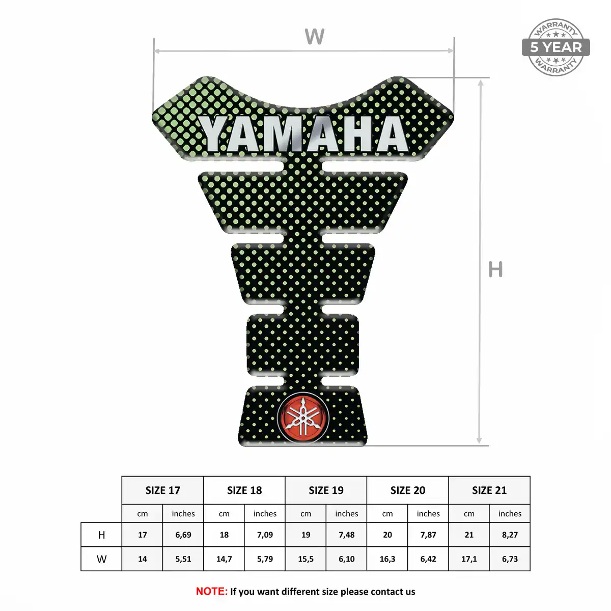 Yamaha Tank Pads Protector Signature Grade