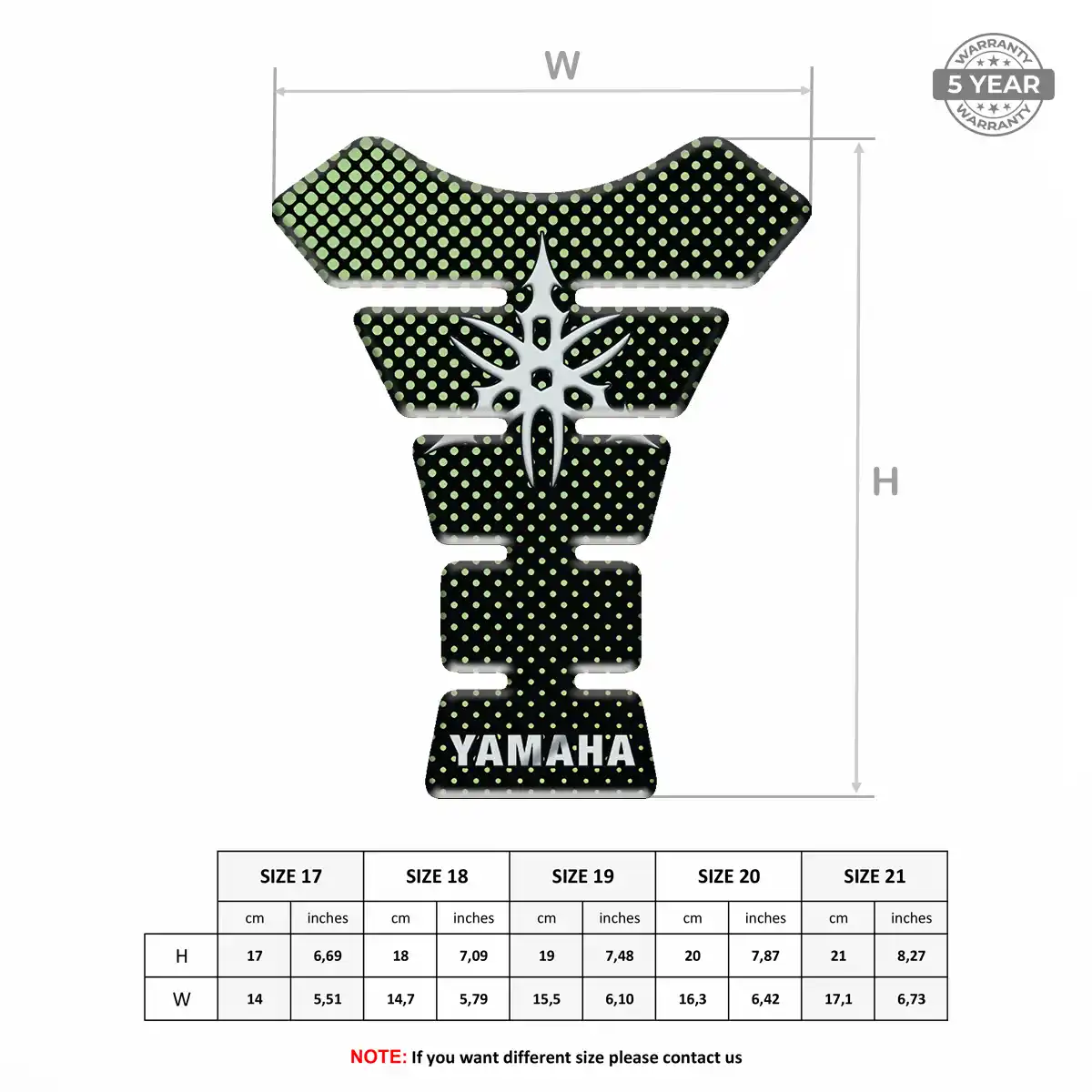 Yamaha Tank Pads Protector Sleek Style