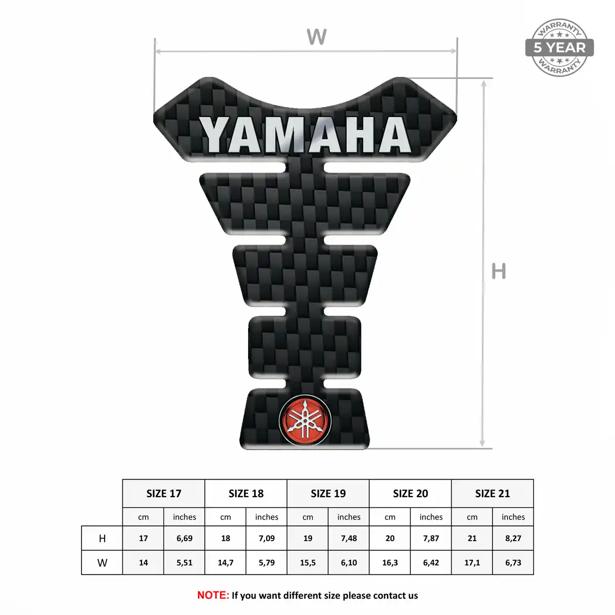 Yamaha Tank Pads Sleek Style