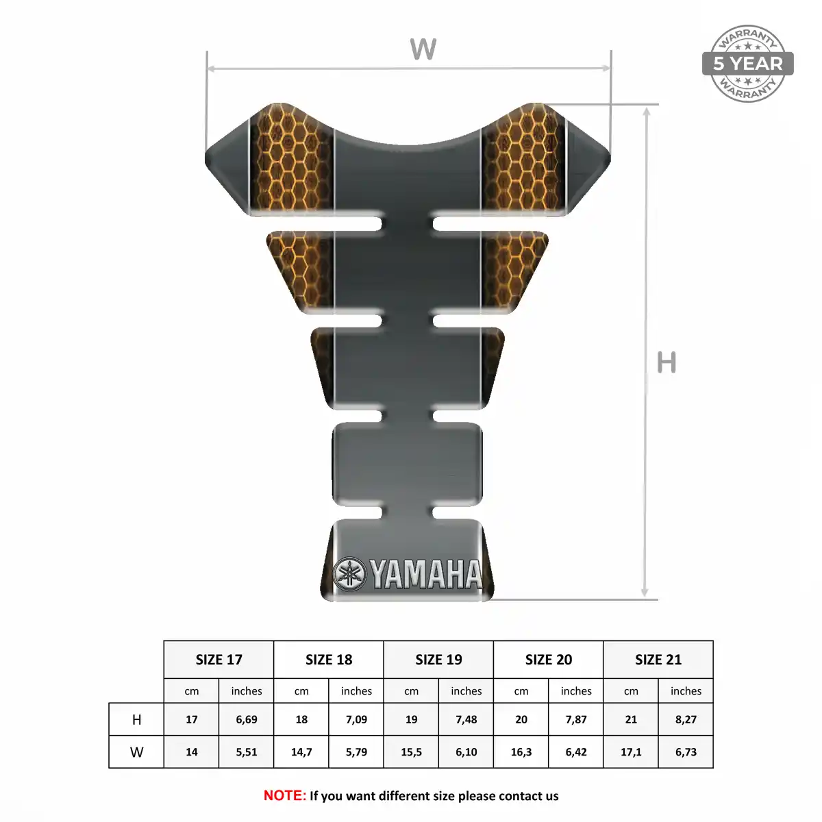 Yamaha Tank Protector Fuse Motorbike Deluxe Edition