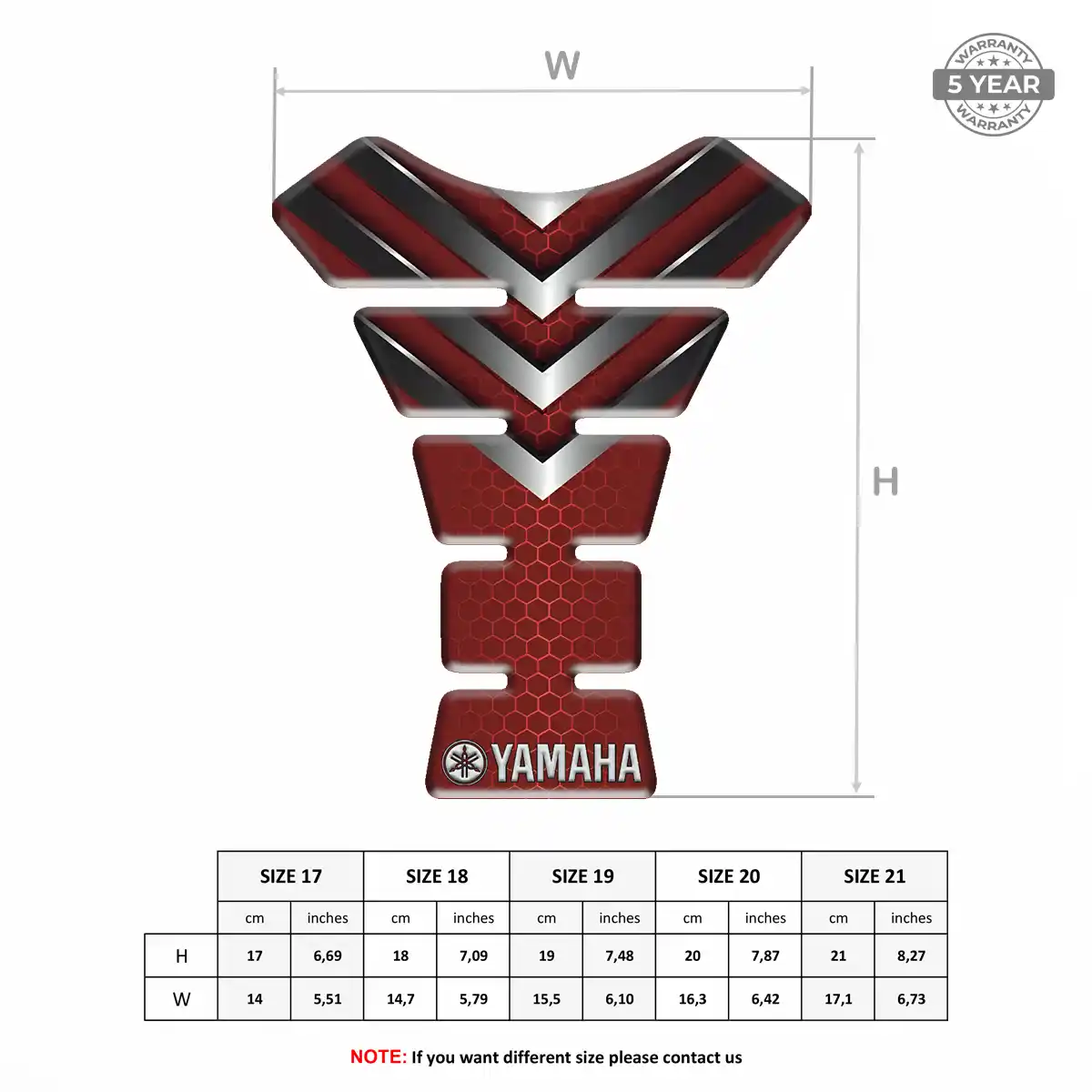Yamaha Tank Protector Fuse Motorbike Elite Finish