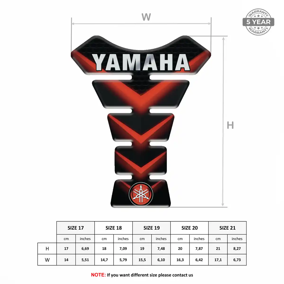 Yamaha Tank Protector Fuse Motorbike Prime Quality