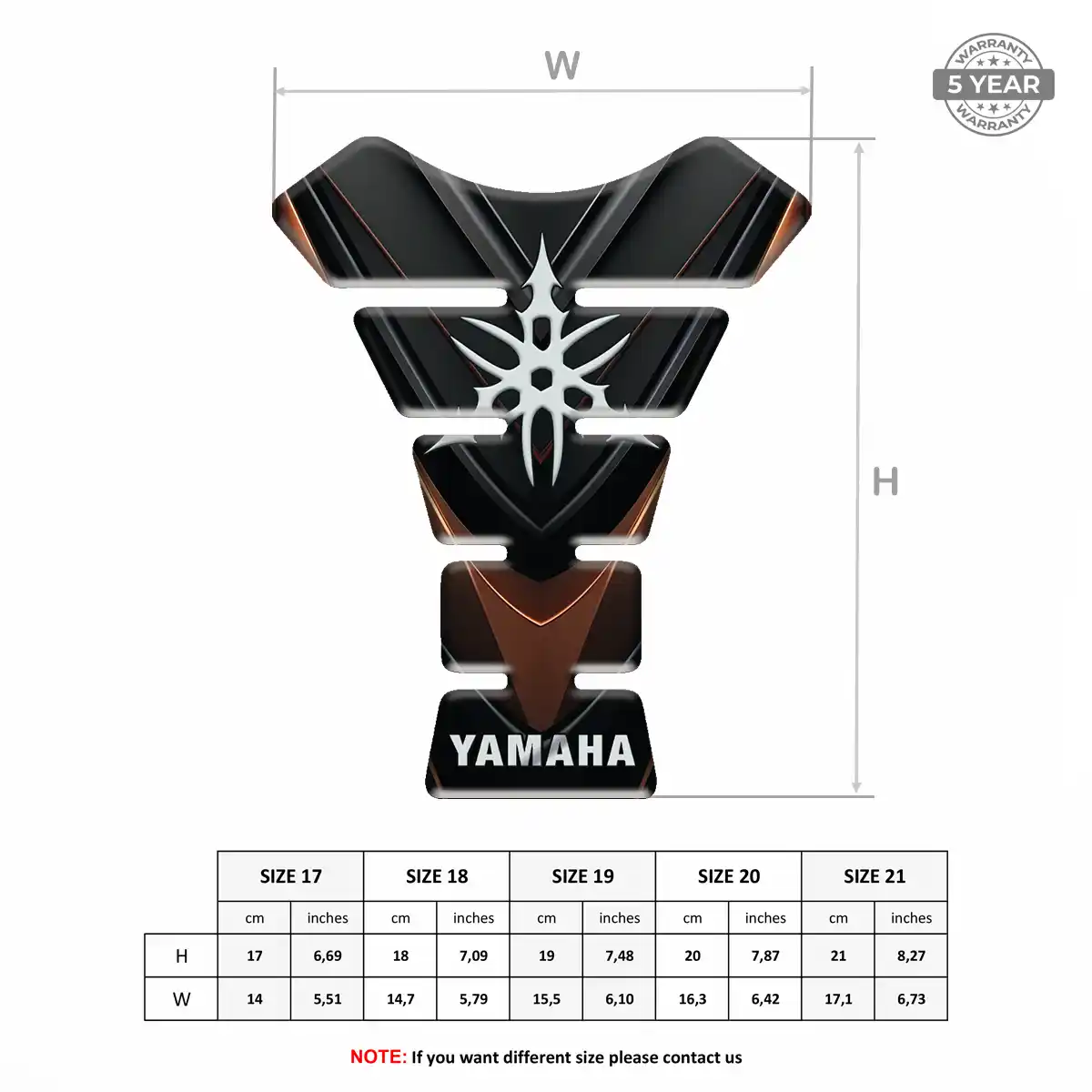 Yamaha Tank Protector Fuse Motorbike Sleek Style