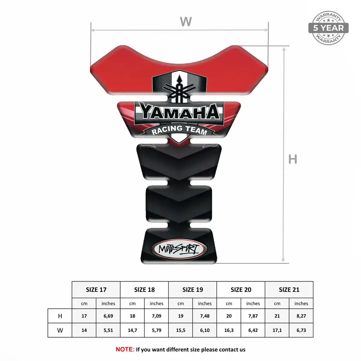 Yamaha Tank Protector Fuse Motorcycle Deluxe Edition