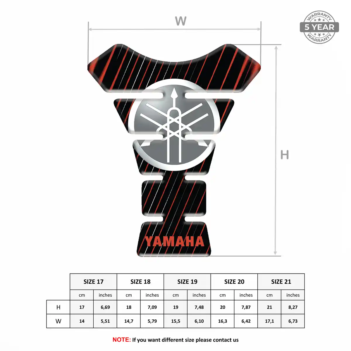 Yamaha Tank Protector Fuse Motorcycle Prestige Line