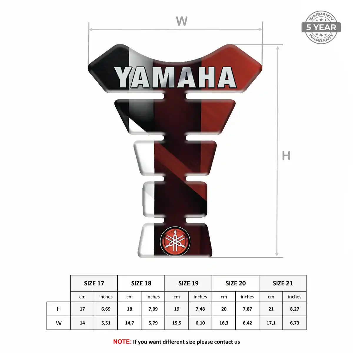 Yamaha Tank Protector Guard Motorbike Deluxe Edition