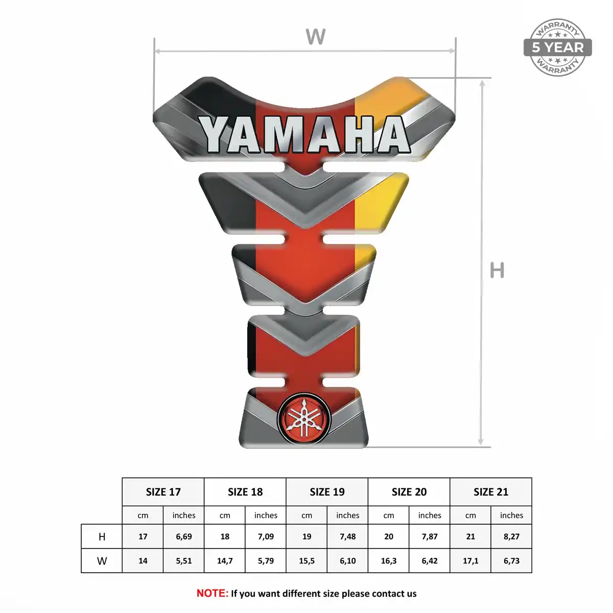 Yamaha Tank Protector Guard Motorbike Prime Quality