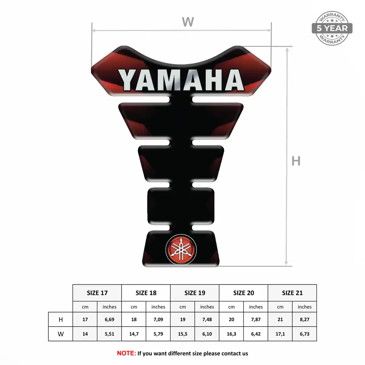 Yamaha Tank Protector Guard Motorbike Signature Grade