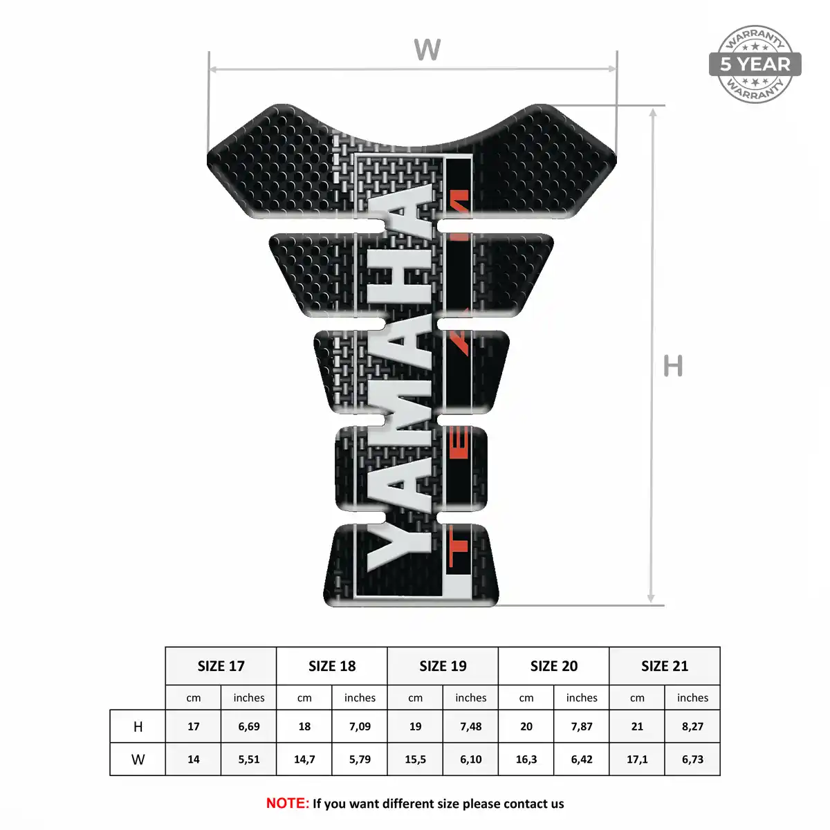 Yamaha Tank Protector Guard Motorbike Superior Craft