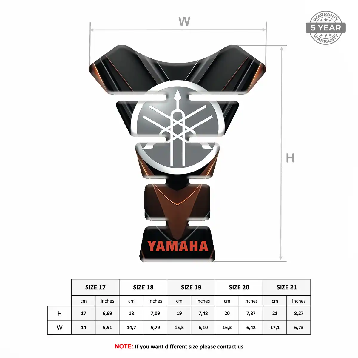 Yamaha Tank Protector Guard Motorcycle Deluxe Edition