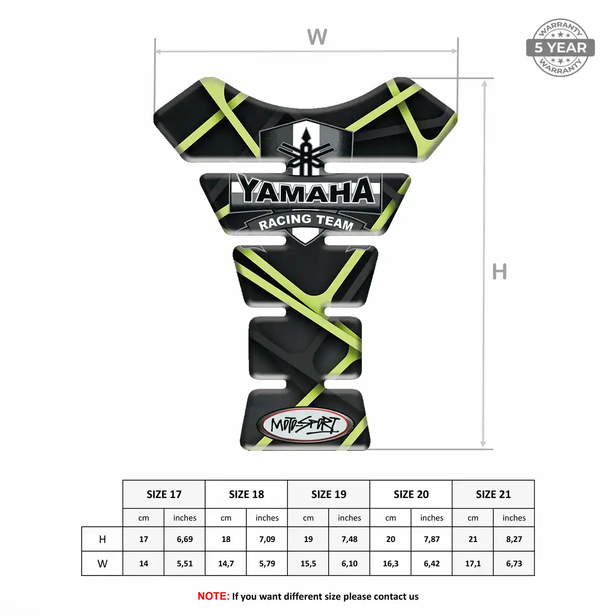 Yamaha Tank Protector Guard Motorcycle Elite Finish