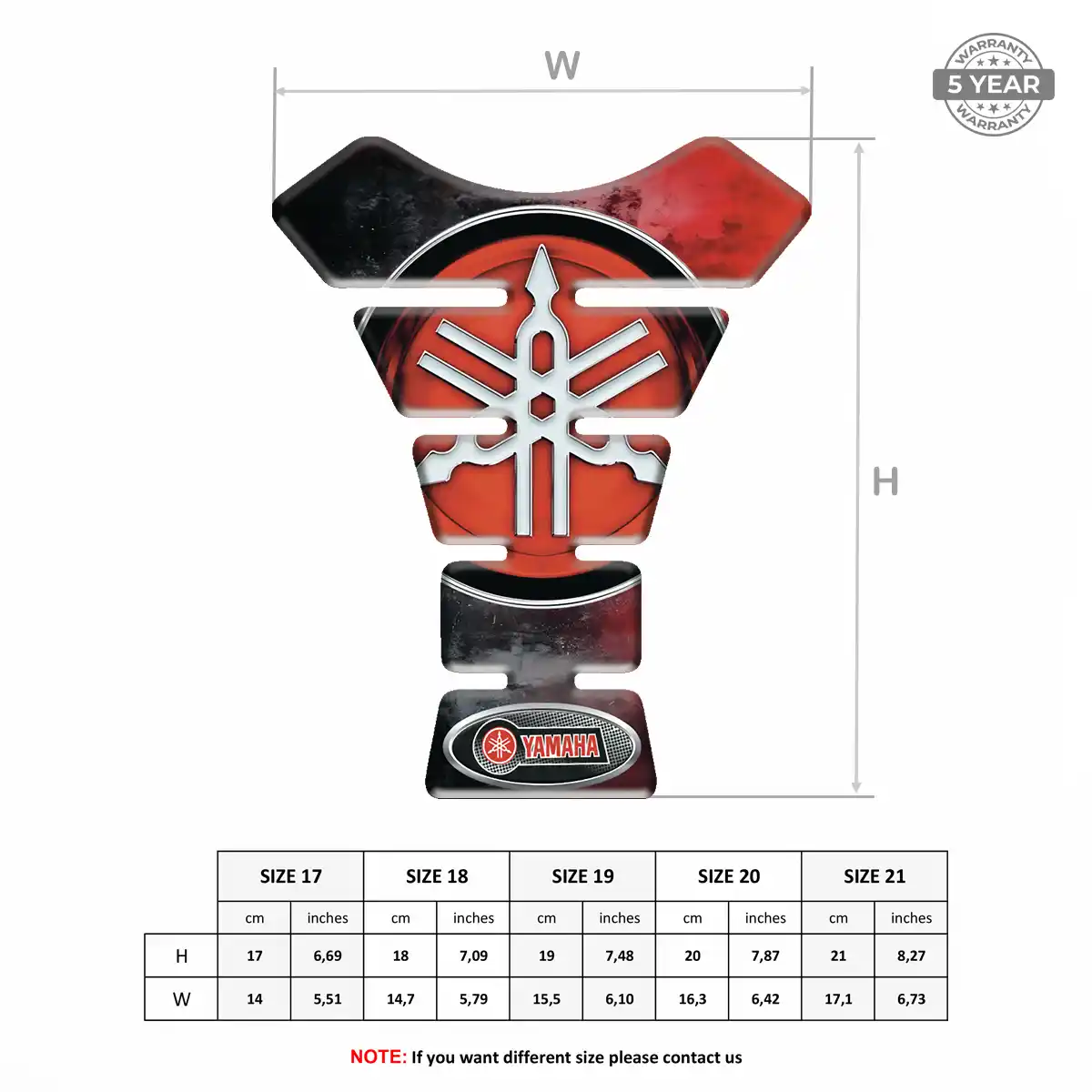 Yamaha Tank Protector Guard Motorcycle Prestige Line