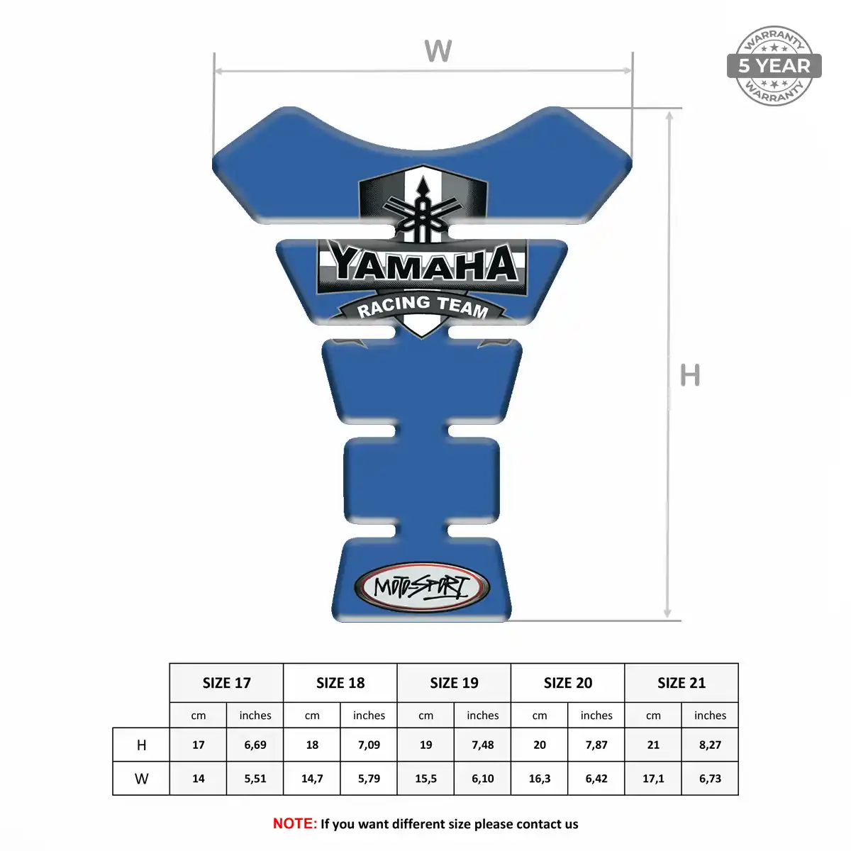 Yamaha Tank Protector Guard Motorcycle Prime Quality