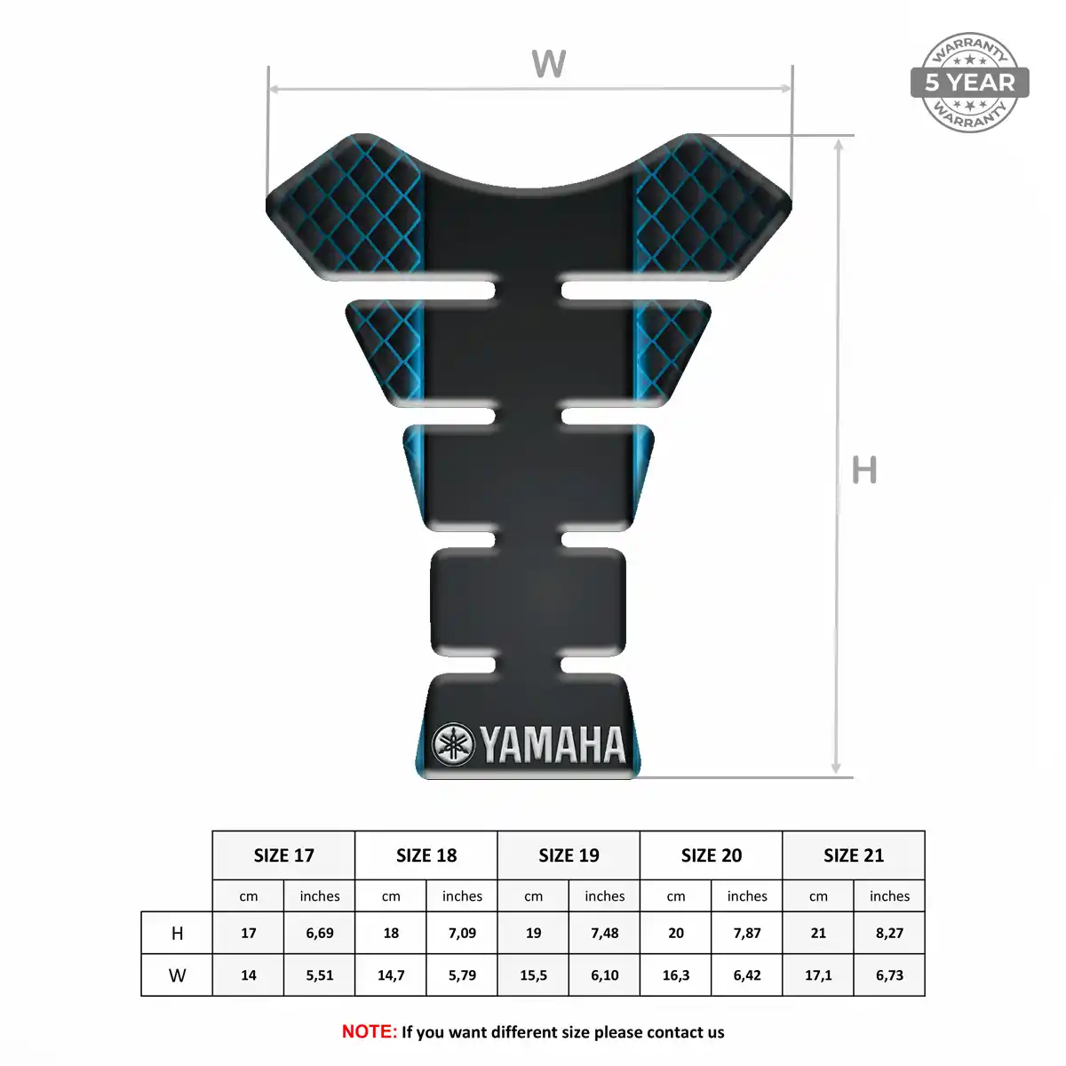 Yamaha Tank Protector Guard Motorcycle Refined Design