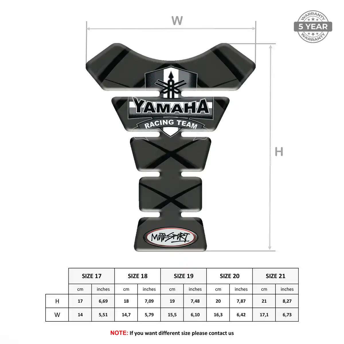 Yamaha Tank Protector Guard Motorcycle Superior Craft