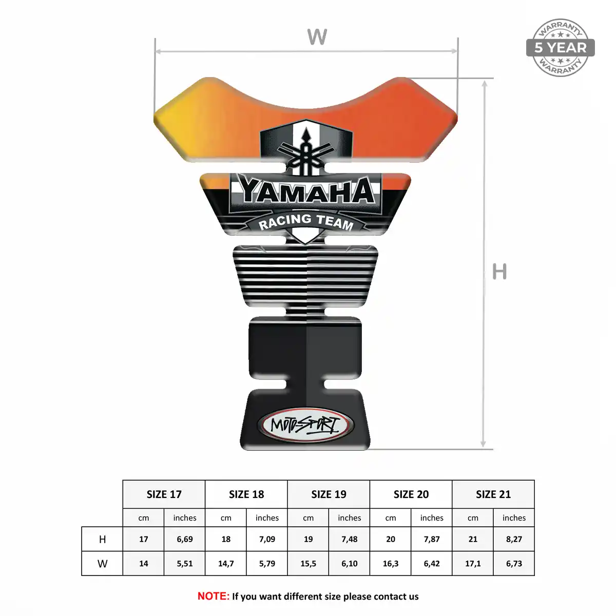 Yamaha Tank Protector Guard Sleek Style